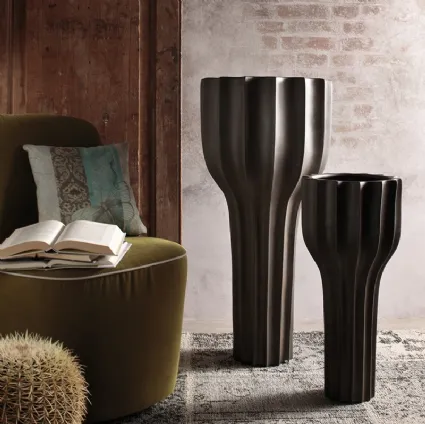 Vaso Line Metallic in ceramica di Adriani e Rossi