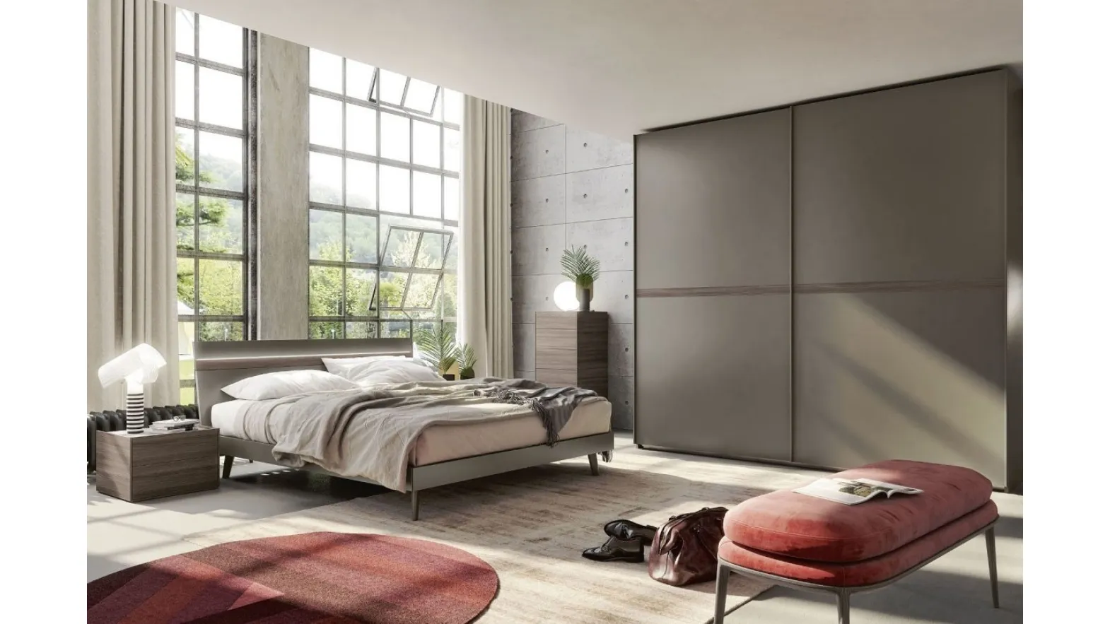 Armadio con ante scorrevoli Street finitura grey di S75