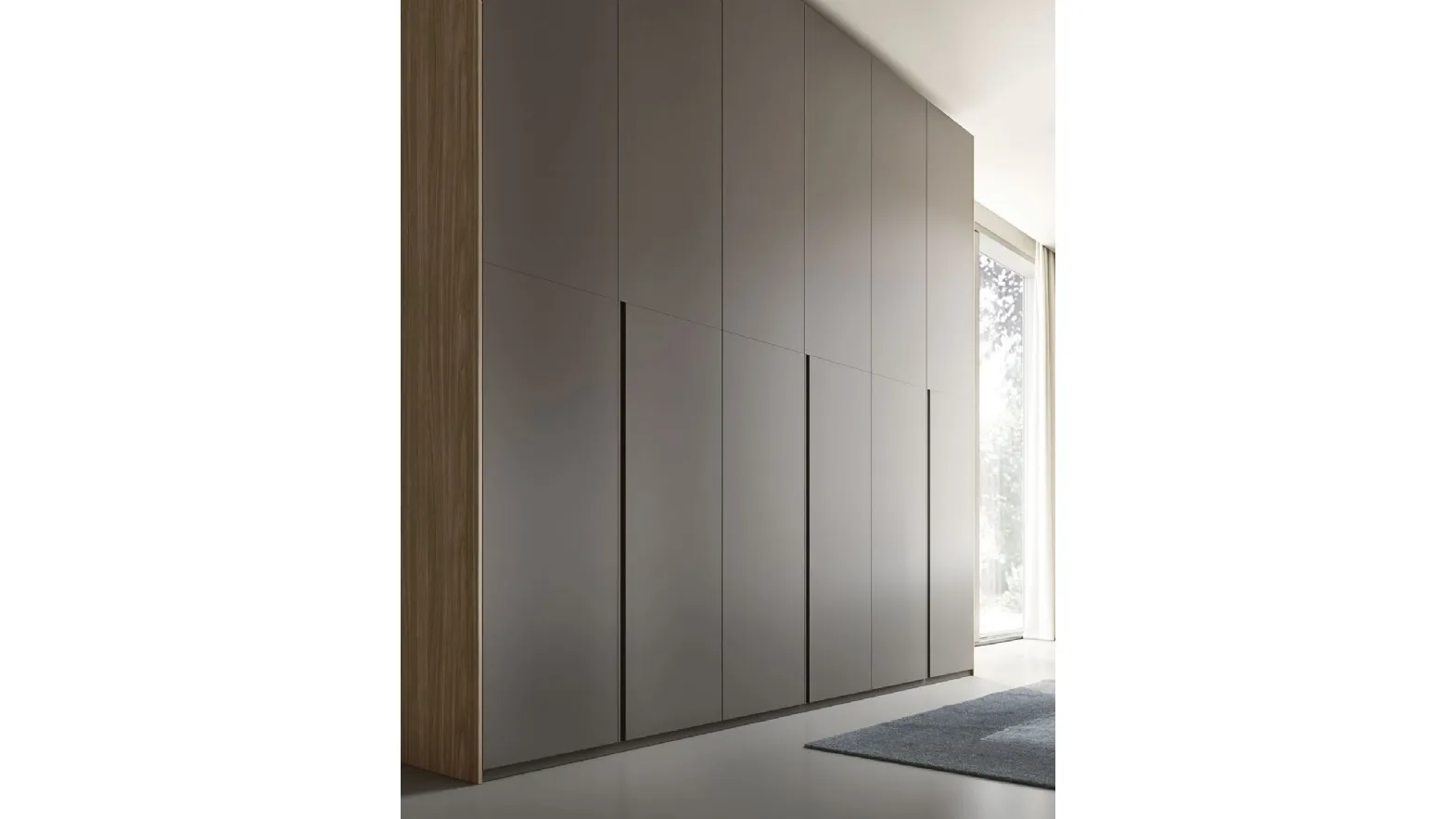 Armadio con ante battenti Quadro Mezzagola finitura grey di S75