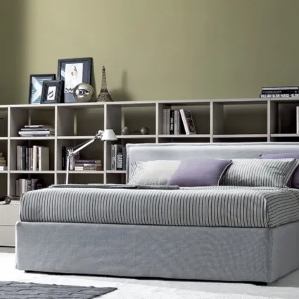 Letto in tessuto con box contenitore Alf di Essedue