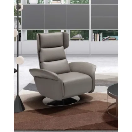 Poltrona relax con testiera regolabile Amsterdam Swivel di Spaziorelax