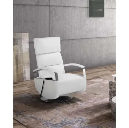 Poltrona relax con testiera regolabile Tokyo Swivel di Spaziorelax