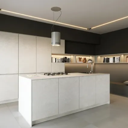 Cucina Moderna con isola Arte Grigio Pietra di Life Cucine