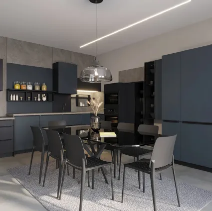 Cucina Moderna ad angolo Tatto Soft Fiordo di Life Cucine