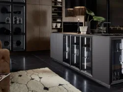 Cucina Design con isola Markante Nero di Nolte