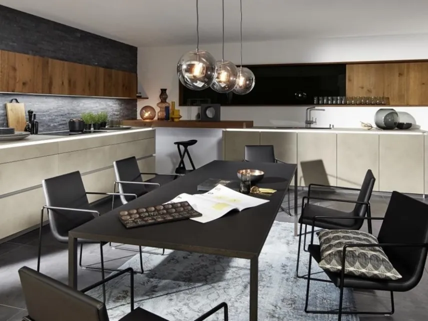 Cucina Design Nova Lack Cemento e Rovere di Nolte