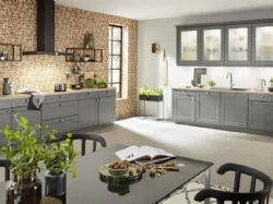 Cucina Moderna ad angolo Windsor Lack Grigio di Nolte