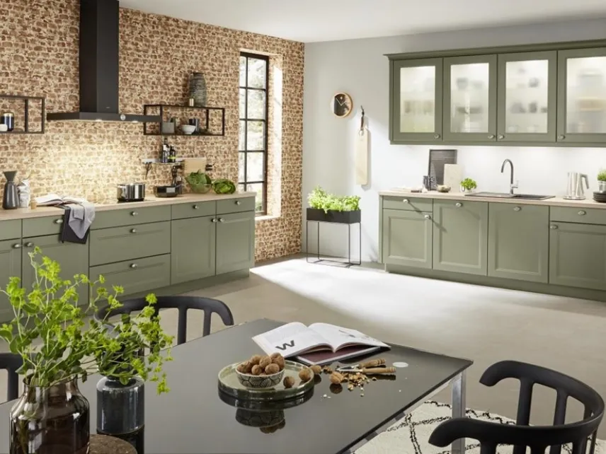 Cucina Moderna Windsor Lack Olive di Nolte